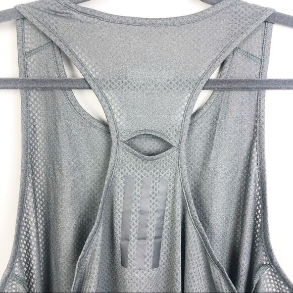 ADIDAS | Energy Running Semi Sheer Gray Active Tank Top Women’s Size Large - Picture 8 of 8